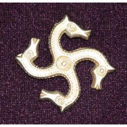 Four Horse Spiral Pendant